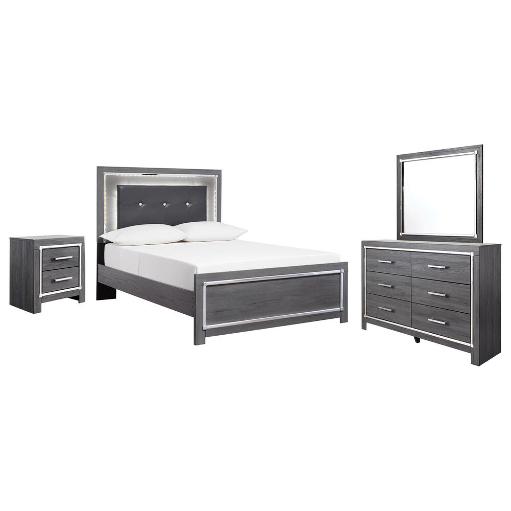 Ashley Lodanna 4 Piece Queen Bedroom Set in Gray, , large