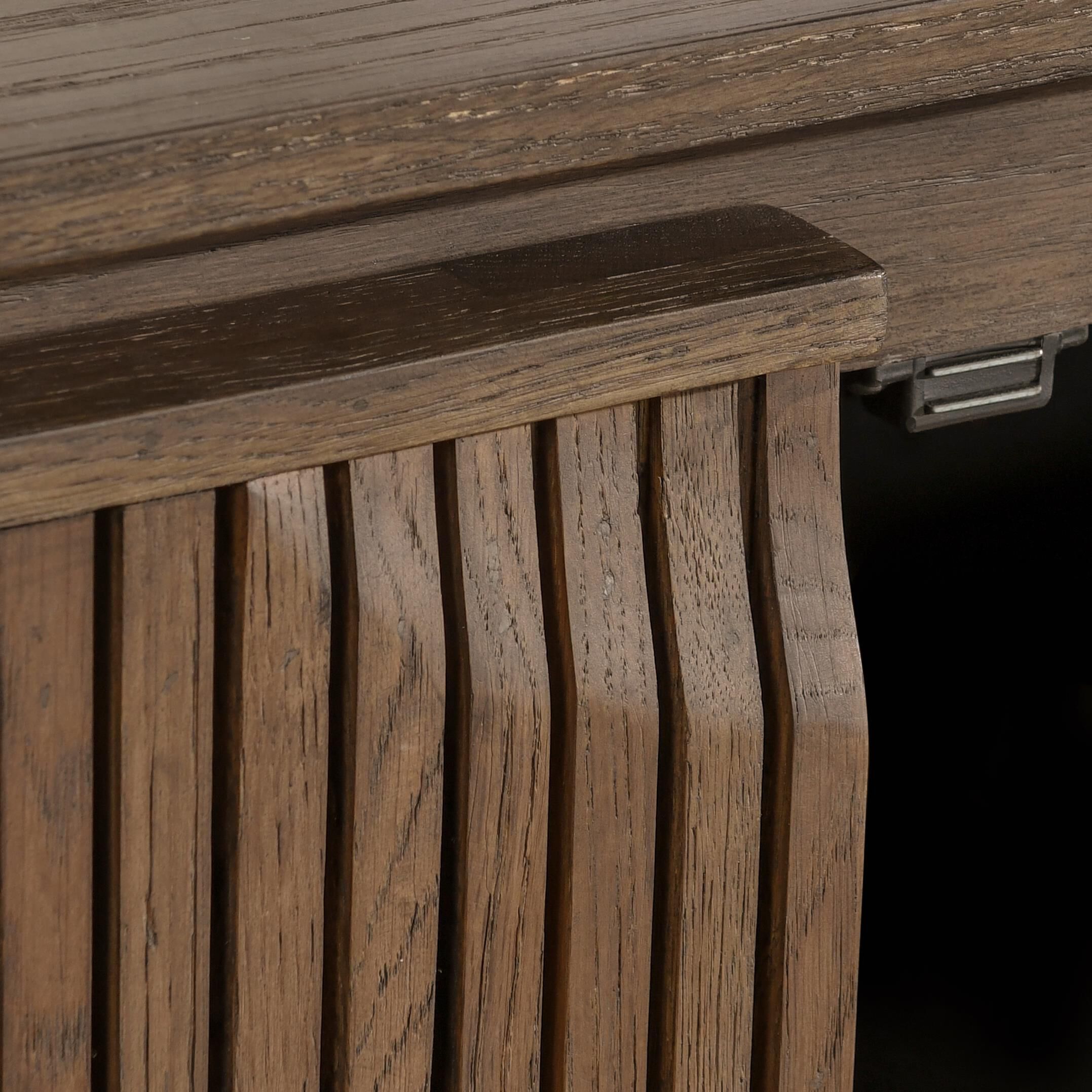 Classic Home Roya 4-Door Cabinet in Toasted Brown