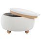 Lumisource Tray Storage Pouf with Leg in White, , large