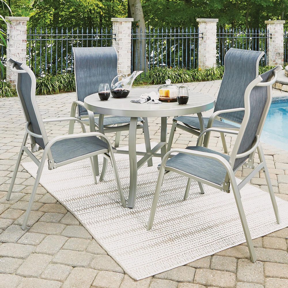 Homestyles Captiva 5-Piece Dining Set in Gray, , large