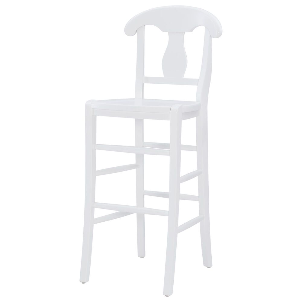 Linon Home Decor Vander Bar Stool in White, , large