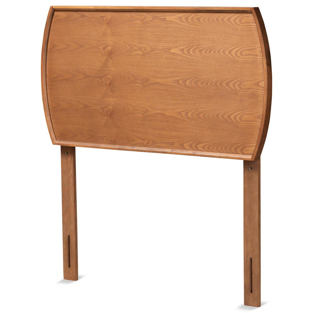 Baxton Studio Laurien Twin Headboard in Ash Walnut, , large