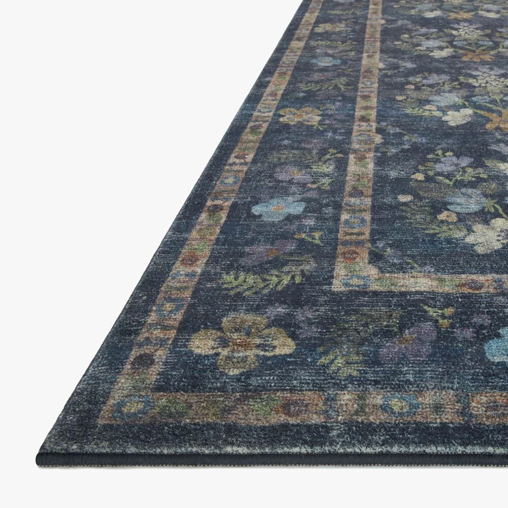 Rifle Paper Co. x Loloi Courtyard 2&#39;3&quot; x 3&#39;9&quot; Seville Navy Area Rug, , large