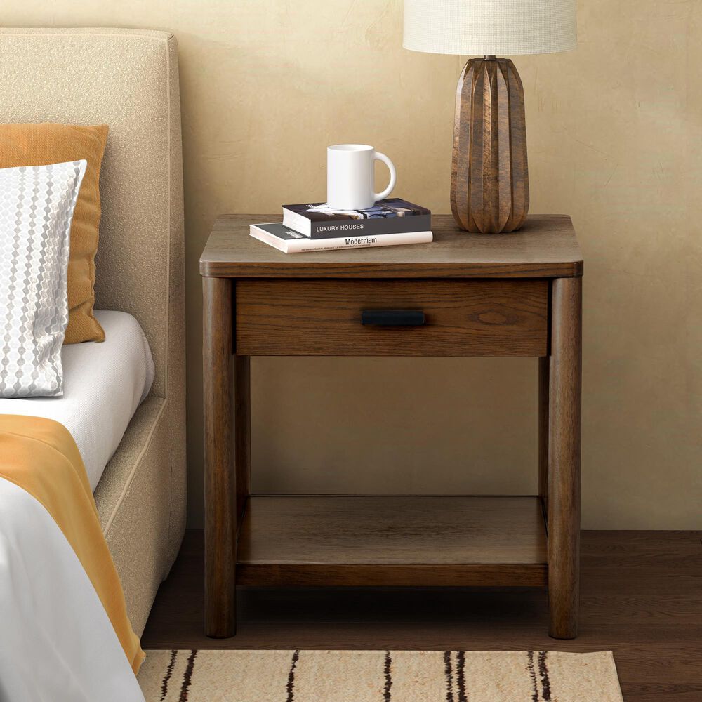 Safavieh Jaylessa 1-Drawer End Table in Medium Oak, , large