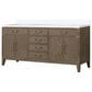 Lexora Home Laurel 72" Double Bathroom Vanity in Grey Oak with White Quartz Top and Rectangular Sinks, , large
