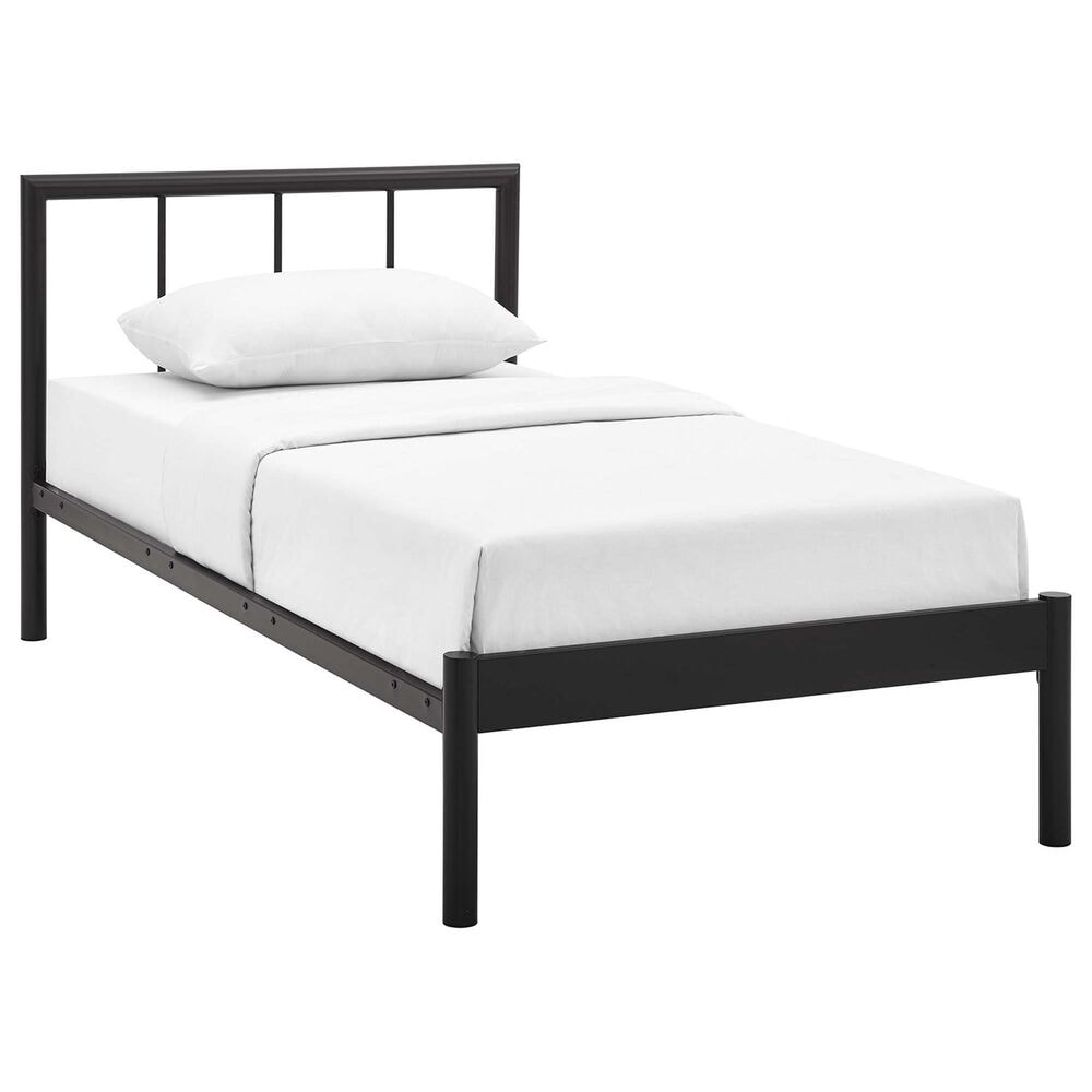 Modway Gwen Twin Platform Bed Frame in Brown, , large