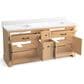 Kohler Charlemont 72" Double Bathroom Vanity in Light Oak with 3 cm White Quartz Top and Rectangular Sinks, , large