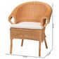 Baxton Studio Tamara Arm Chair in Light Honey, , large