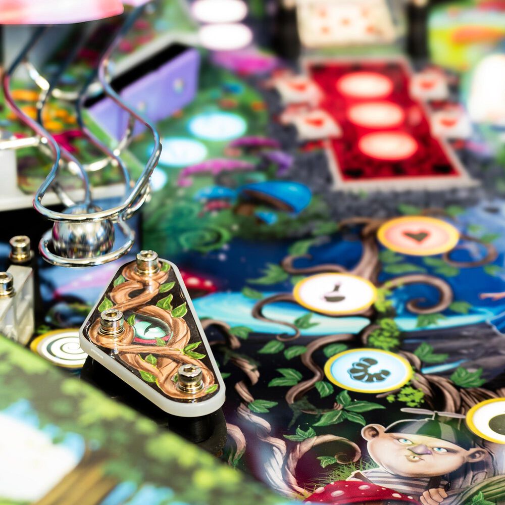 Wonderland Amusements Alice Goes to Wonderland Pinball Machine in Black, , large