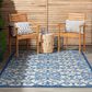 Nourison Aloha Damask 5"3" x 7"5" Grey and Blue Indoor/Outdoor Area Rug, , large