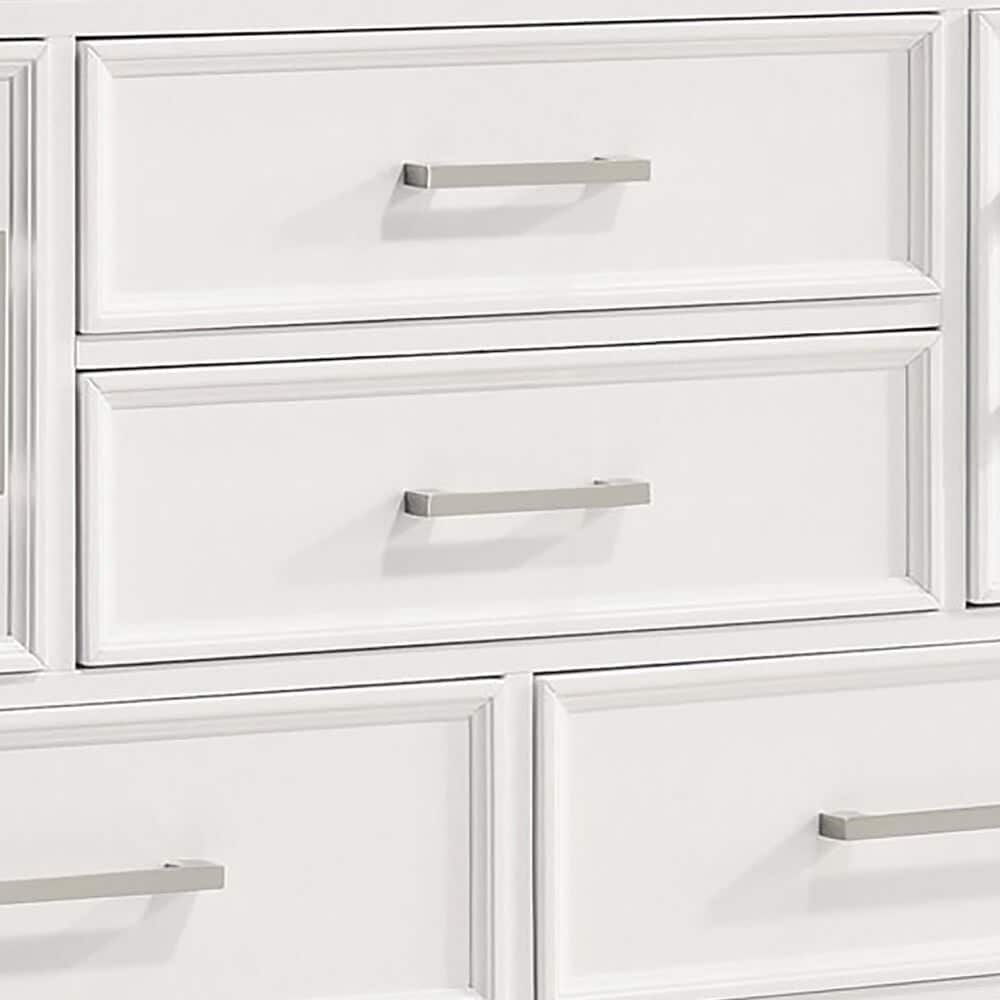 New Heritage Design Andover 4 Piece Queen Bedroom Set in White, , large