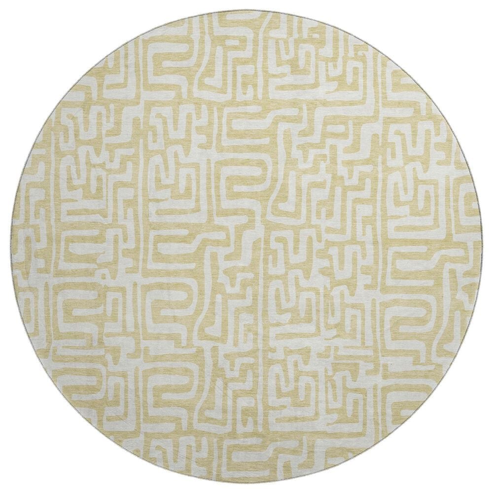 Dalyn Rug Company The Reserve TR1 Wheat 8" Round Indoor/Outdoor Area Rug, , large