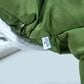 Leisuremod 2-Seat Hanging Egg Swing Chair with Dark Green Cushion in White, , large