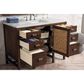 James Martin Vanities Addison 48" Single Vanity in Mid Century Acacia with 3 cm Carrara White Marble Top, , large