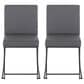 LumiSource Fuji Side Chair with Grey Cushion in Black (Set of 2), , large