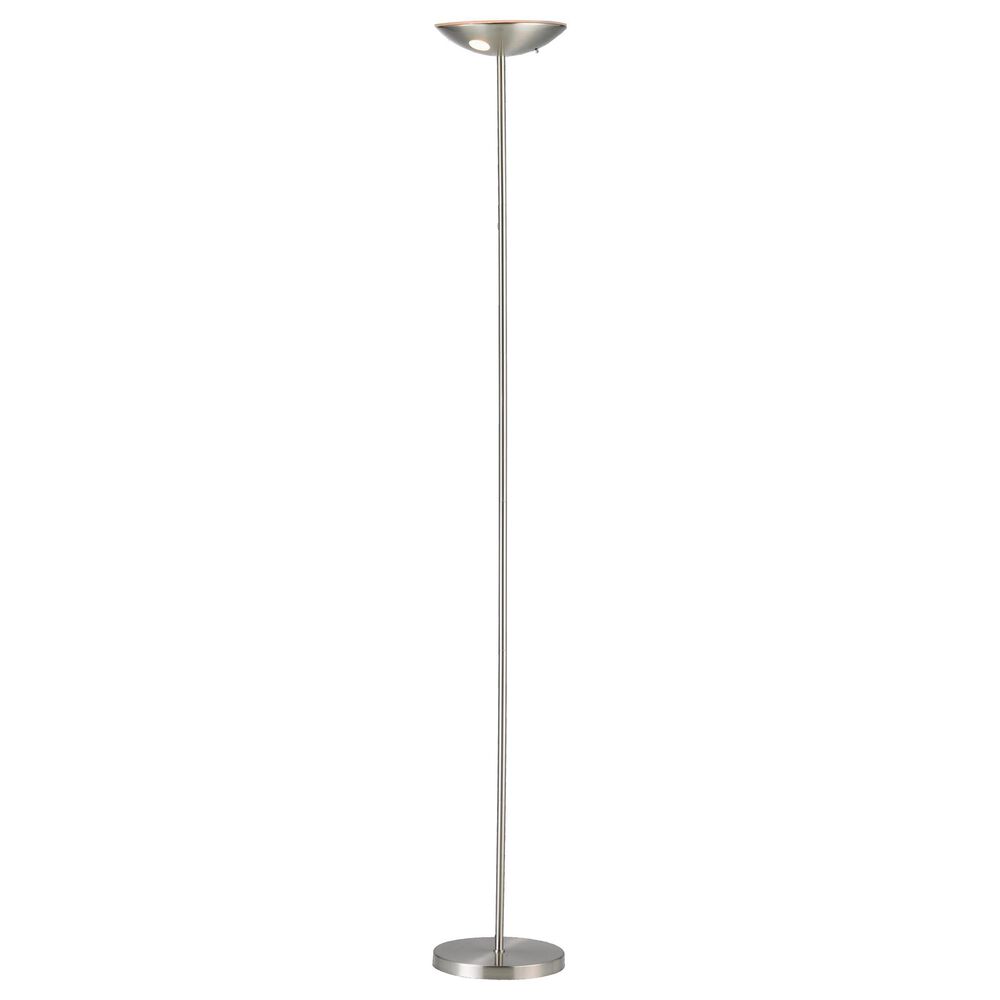 Adesso Mars LED Torchiere in Brushed Steel, , large