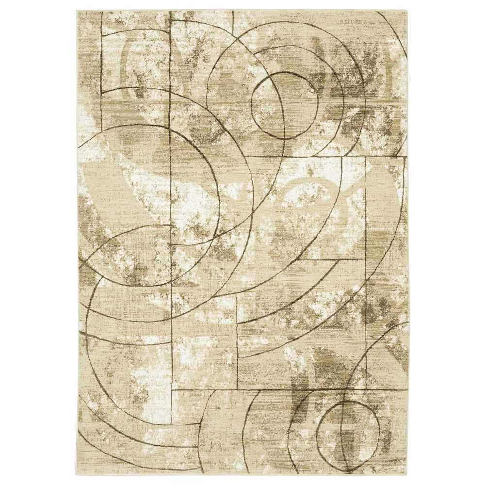 Oriental Weavers Reed 3"3" x 5" Beige and Brown Area Rug, , large