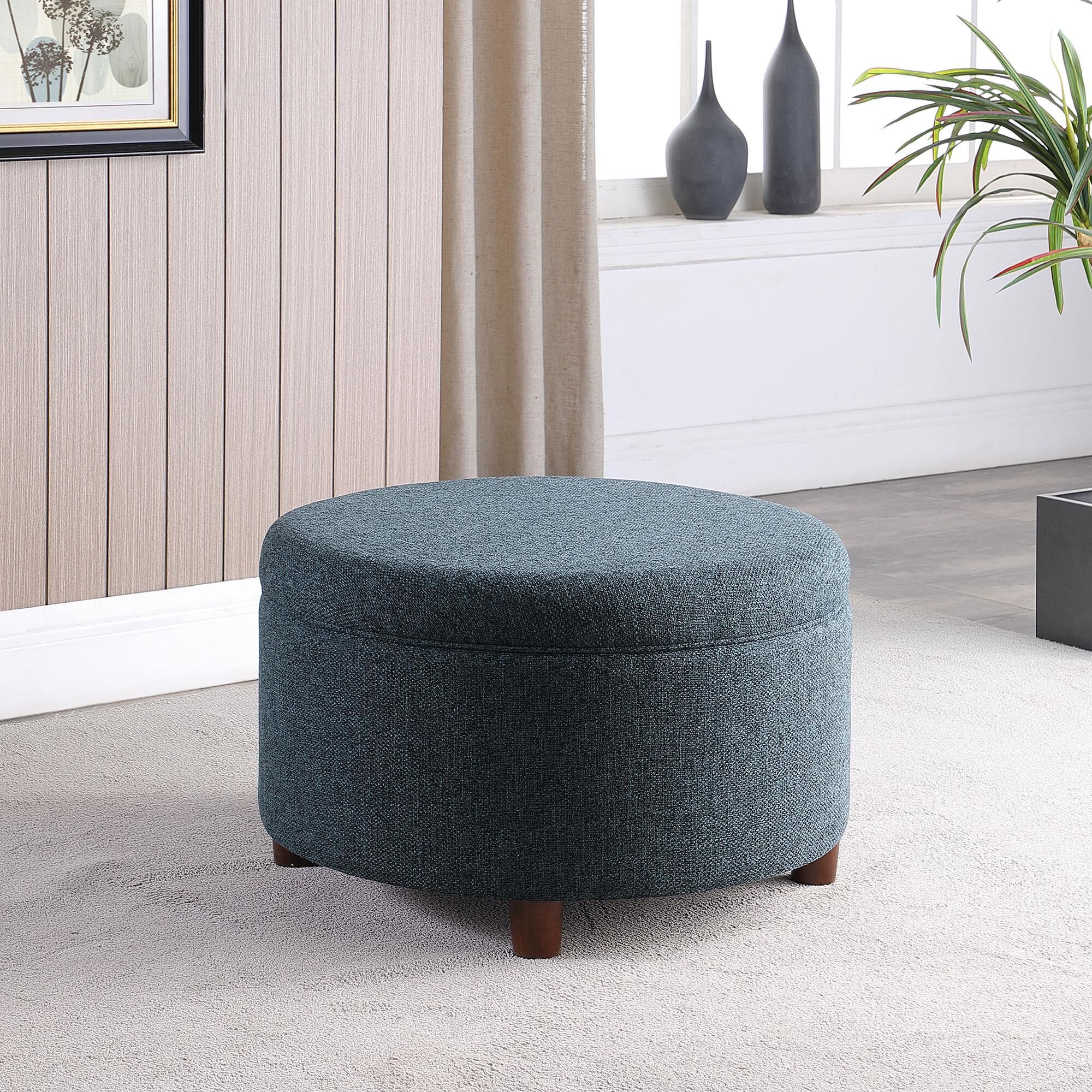 Large navy ottoman deals