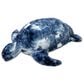 Jaxx Shelly The Turtle Sea Buddy Large Kids Stuffed Animal Bean Bag in Tie-Dye Blue Print, , large