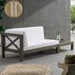 Hearth and Haven Brava Outdoor Corner Bench with Coffee Table in White, , large
