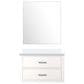 Lexora Home Castor 30" Single Bathroom Vanity in Blue with 2 cm White Quartz Top, Rectangular Sink and 28" Mirror, , large