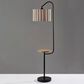 Adesso Caldwell Floor Lamp in Black and Natural, , large