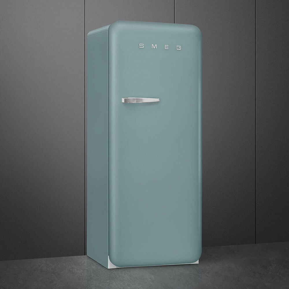 SMEG 9.53 Cu. Ft. Freestanding Compact Refrigerator with Right Handle in Emerald Green, , large