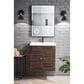 James Martin Vanities Linden 24" Single Bathroom Vanity in Mid Century Walnut with 5 cm White Glossy Resin Top and Rectangular Sink, , large