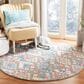 Safavieh Micro-Loop MLP351F 5" Round Gray and Blue Area Rug, , large