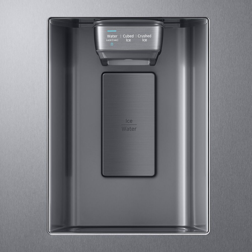 Samsung 26.7 Cu. Ft. Large Capacity Side by Side Refrigerator with Touch Screen Family Hub in Stainless Steel, , large