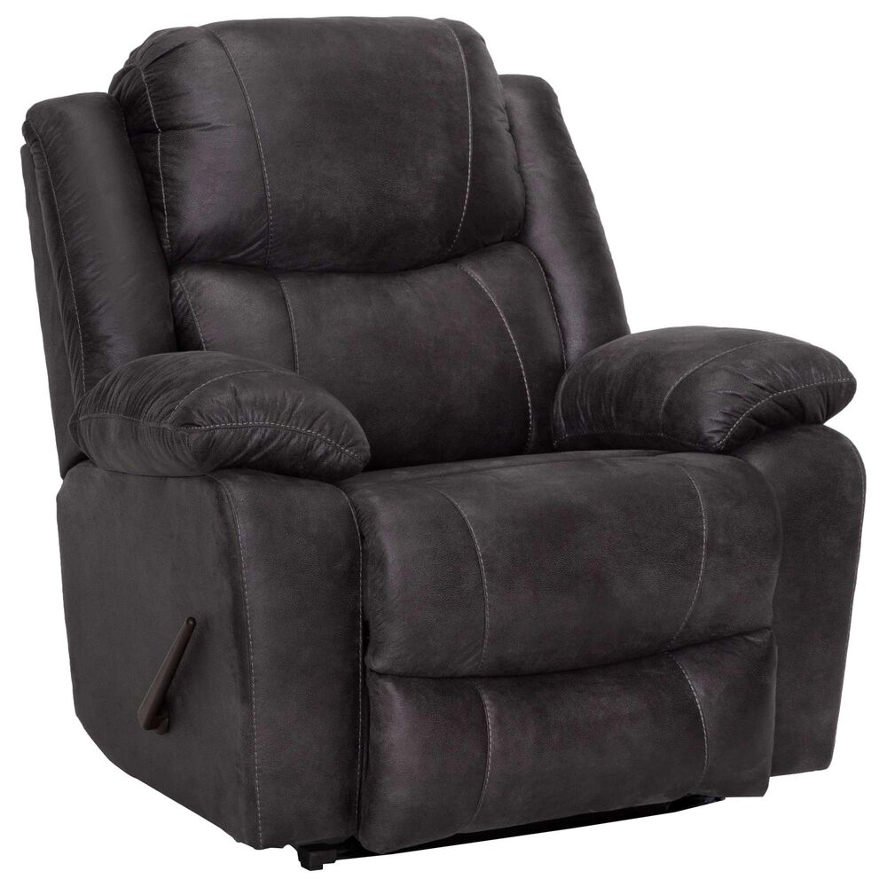 Moore Furniture Caesar Manual Oversized Rocker Recliner in Westview Slate, , large