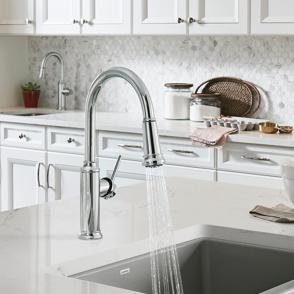 Blanco Empressa Pull-Down Kitchen Faucet 1.5 GPM in Chrome, , large
