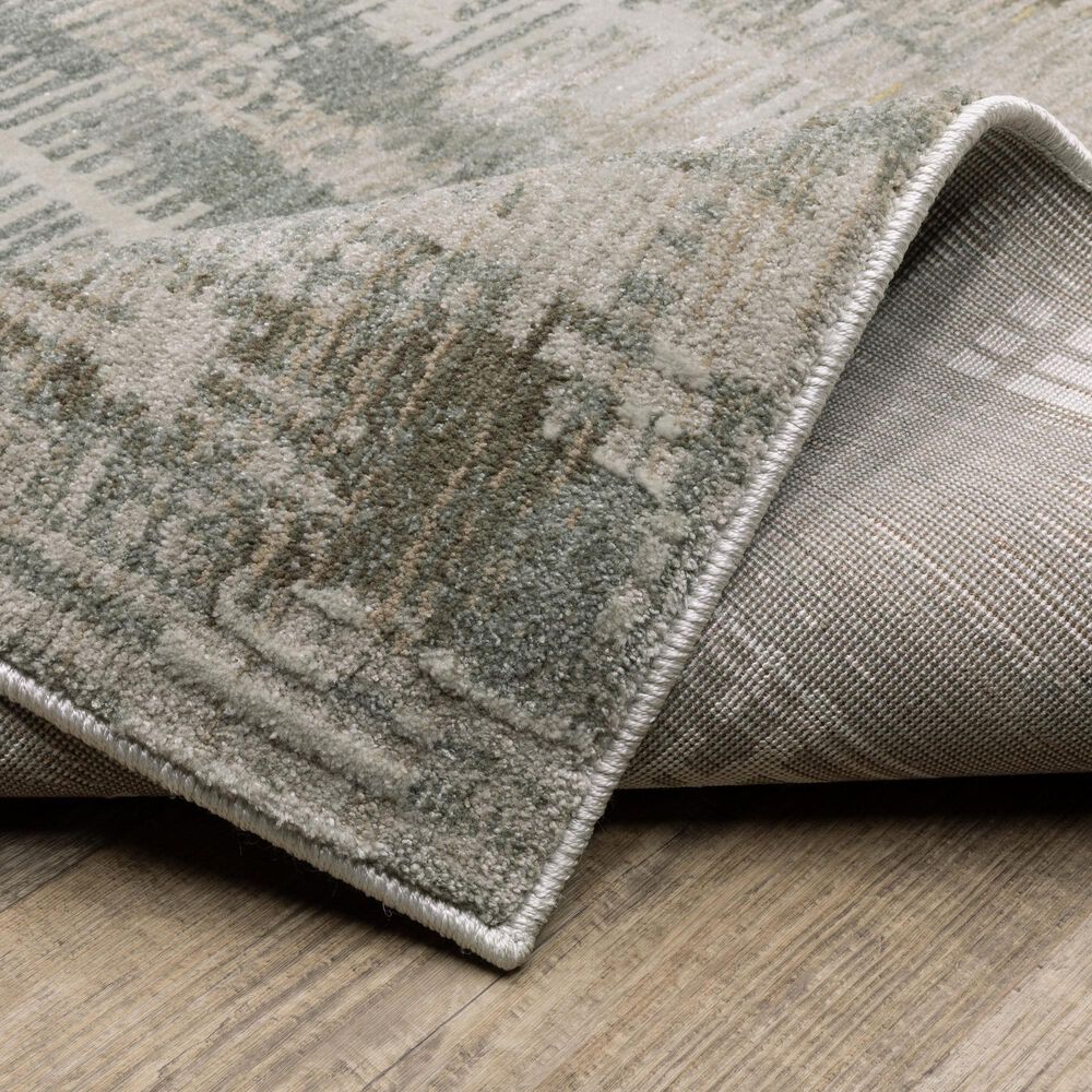 Oriental Weavers Mallory MAL03 Beige and Blue 2'3" x 7'6" Runner, , large