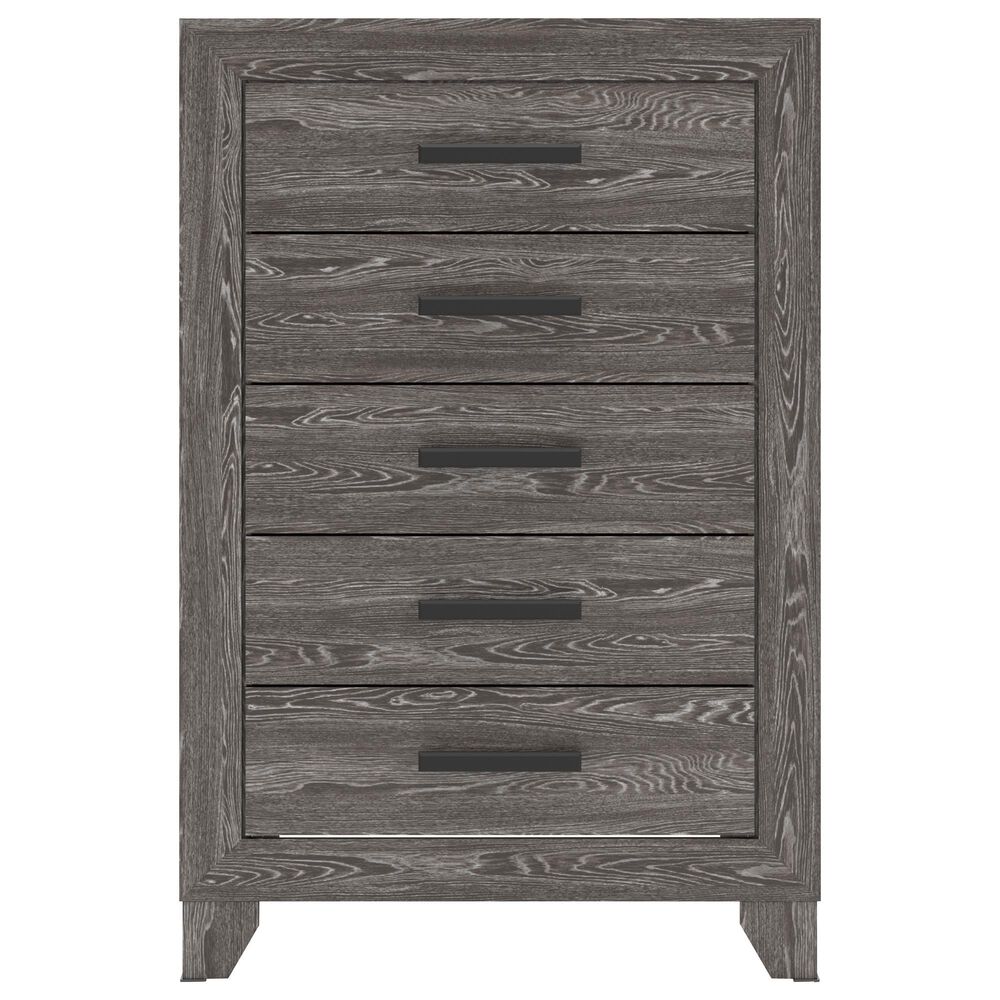 Ashley Sylveri 5-Drawer Chest in Gray, , large