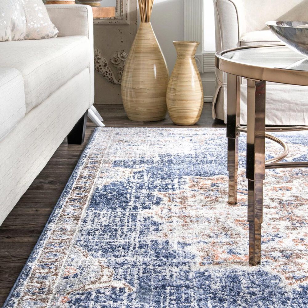 nuLOOM Amber RZAB06A 8' x 10' Blue Area Rug Nebraska Furniture Mart