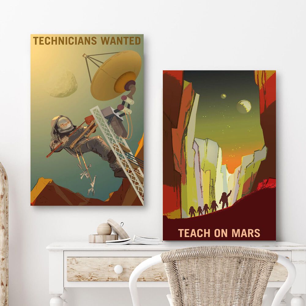 Courtside Market Teach on Mars I & II 2-Piece Canvas Set, , large