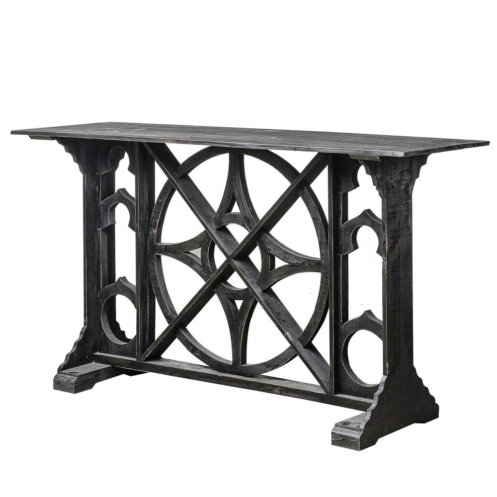 Rustic Imports Console Table in Black, , large