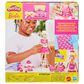 PlayDoh Barbie Ruffles and Bows Doll Set with Three Modeling Doughs in Yellow and Pink, , large