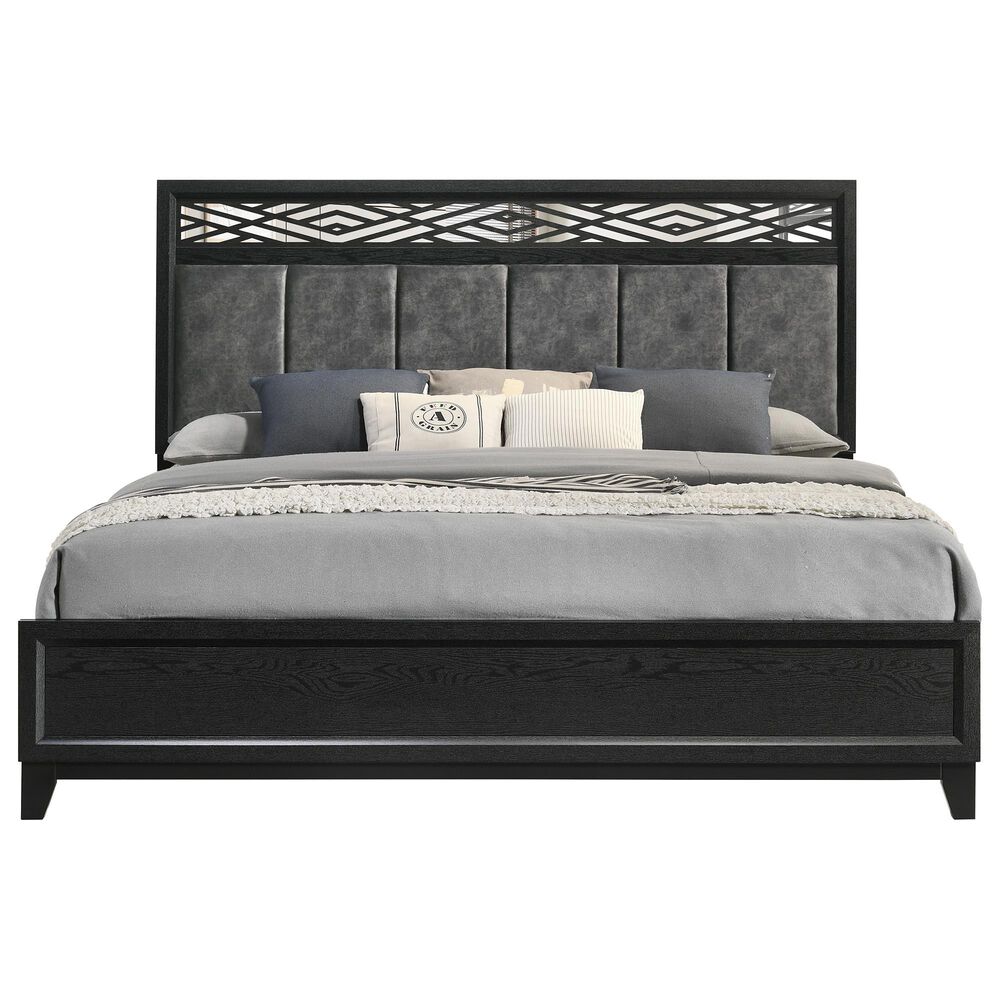 New Heritage Design Obsidian 4-Piece King Bedroom Set in Black, , large