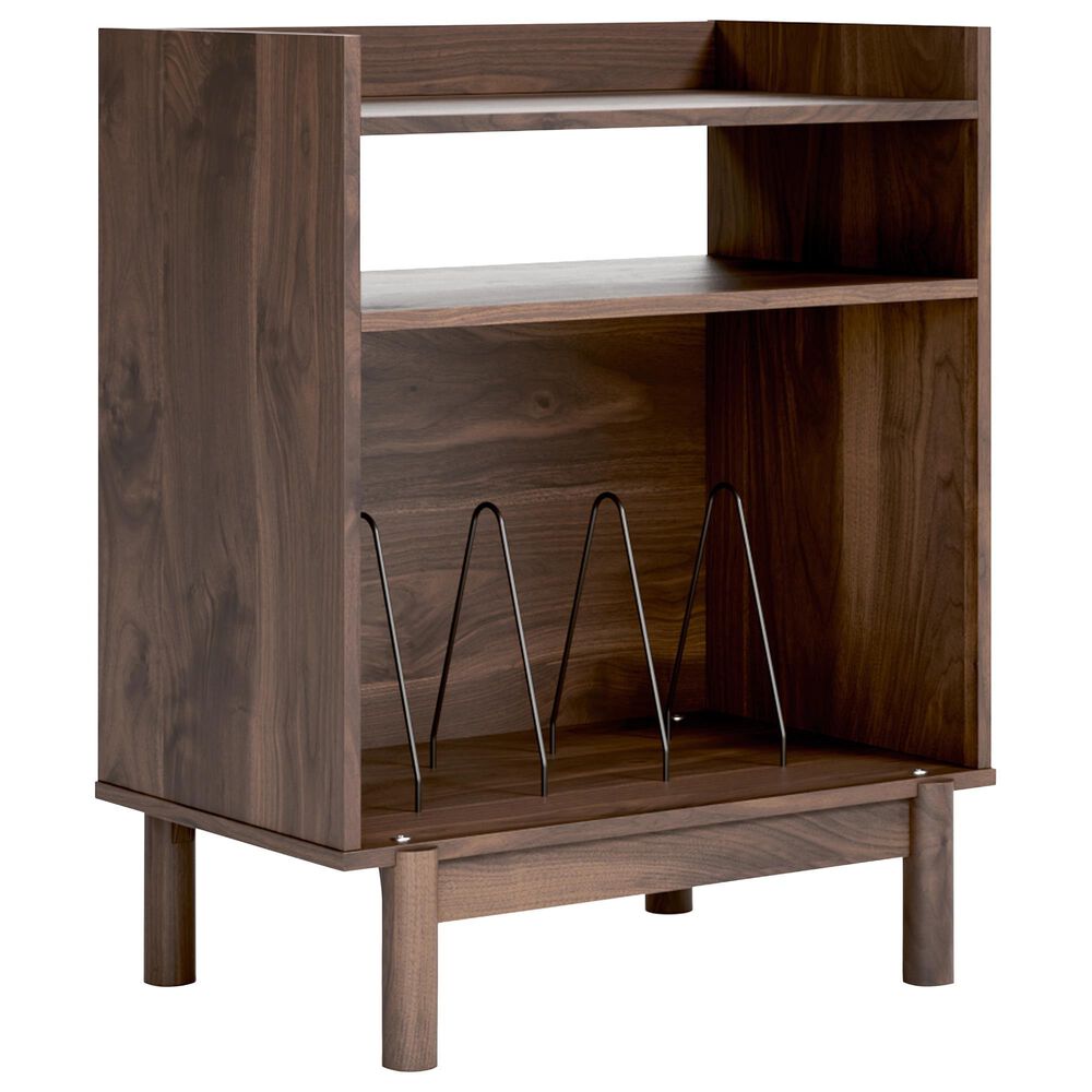 Signature Design by Ashley Calverson Small Turntable Console in Mocha, , large
