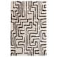 Central Oriental Oklahoma Charlin White Sand and Iron 7"10" x 9"10" Area Rug, , large
