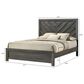 Crown Mark Valor Queen Panel Bed in Grey, , large