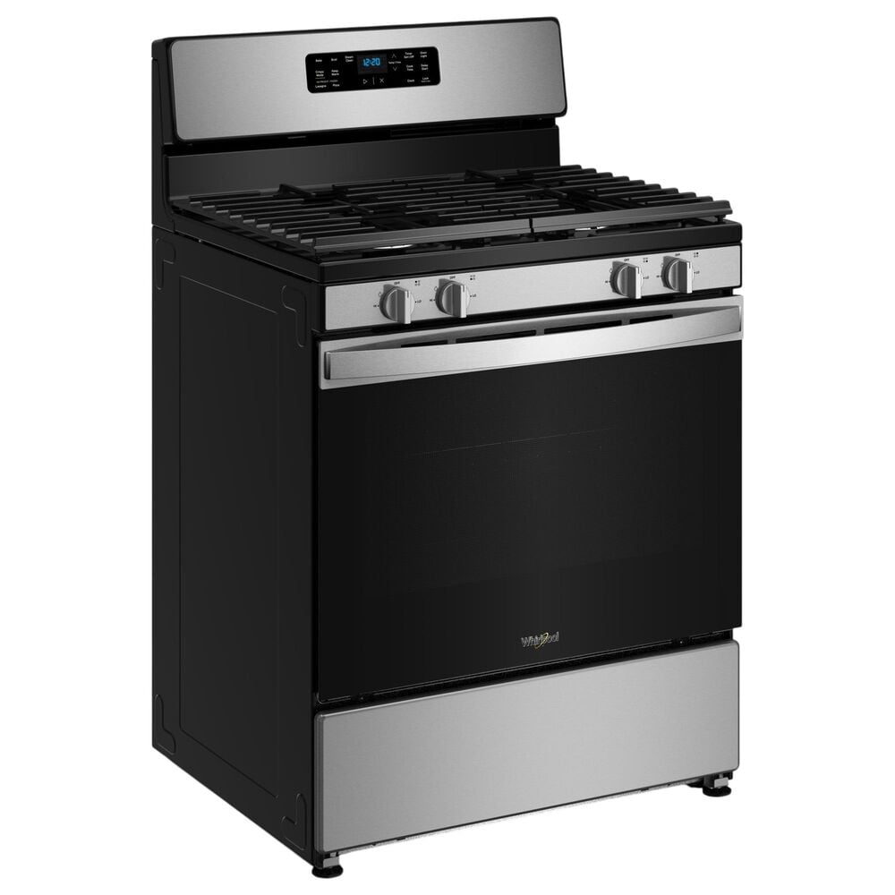 Whirlpool 5.1 Cu. Ft. Gas Range with Crispy Mode and Dishwasher Safe Grates in Stainless Steel, , large