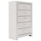 Ashley Altyra 5 Piece Twin Panel Bedroom Set in White with LED Headboard, , large