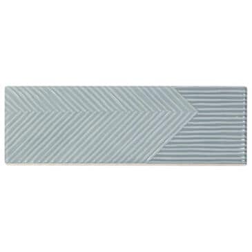 Soho Studio Fragments Ash Blue 2" x 8" Ceramic Tile, , large