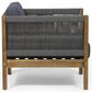 Hearth and Haven Laurel Outdoor Rattan Club Chair with Gray Cushion in Teak, , large