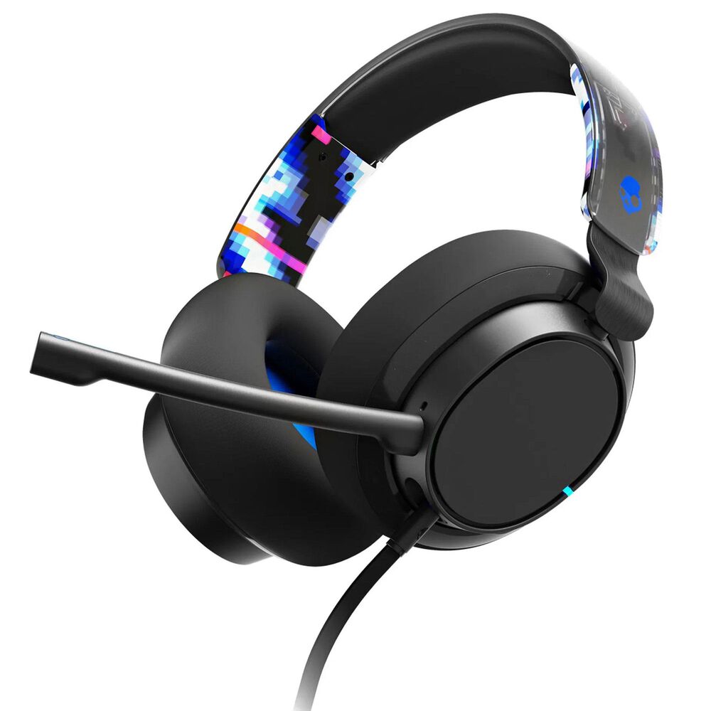 Skullcandy SLYR Multi-Platform Wired Gaming Headset in Black DigiHype and Blue, , large