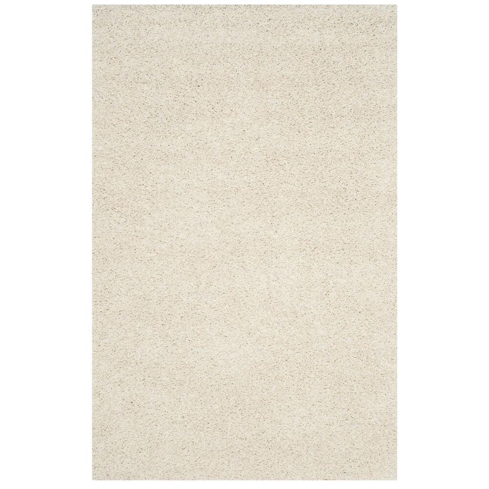 Safavieh Athens Shag SGA119B-4 4&#39; x 6&#39; White Area Rug, , large
