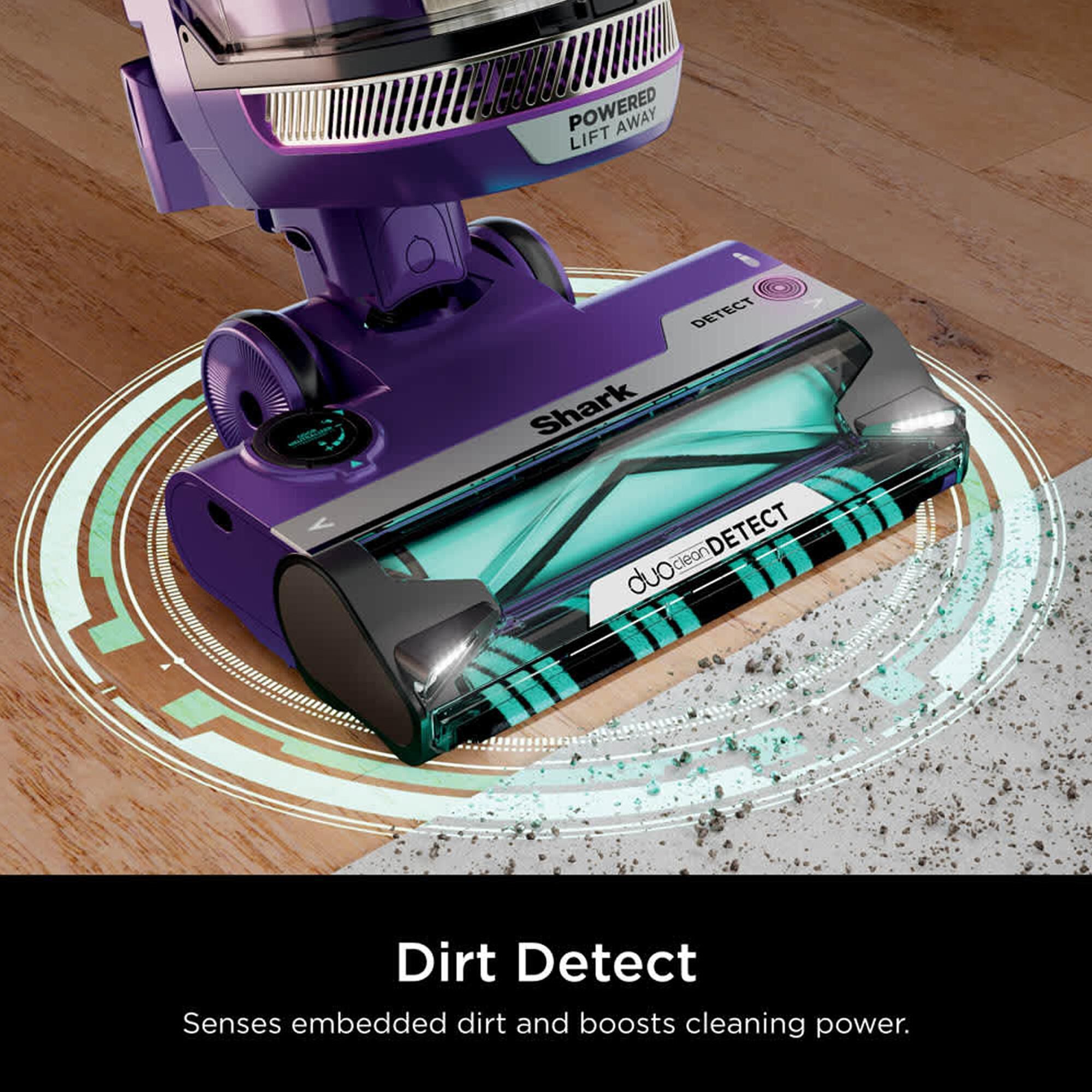 Shark DuoClean Detect Technology Upright Vacuum in Eggplant