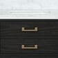 Lexora Home Norwalk 48" Single Bathroom Vanity in Black Oak with White Carrara Marble Top and Rectangle Sink, , large